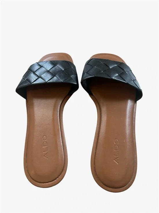 ALDO Vaydda Black Flat Sandals - Picture 2 of 7